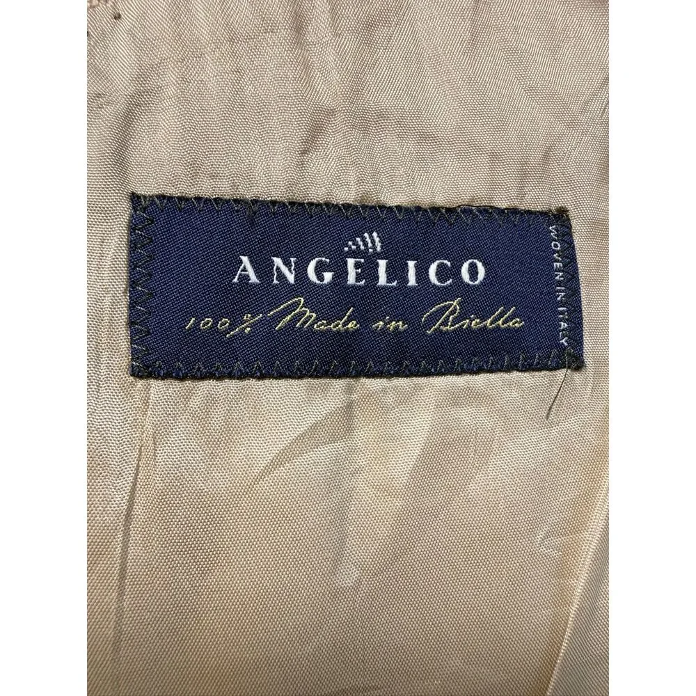 Linen Sport Coat Blazer Elbow Patch Italy Preppy Fancy Jacket Summer Italian